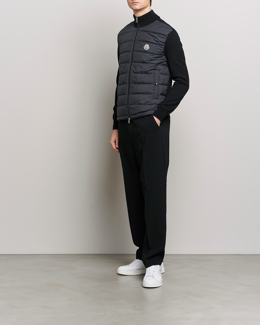 Herr | Tröjor | Moncler | Hybrid Zip Cardigan Black