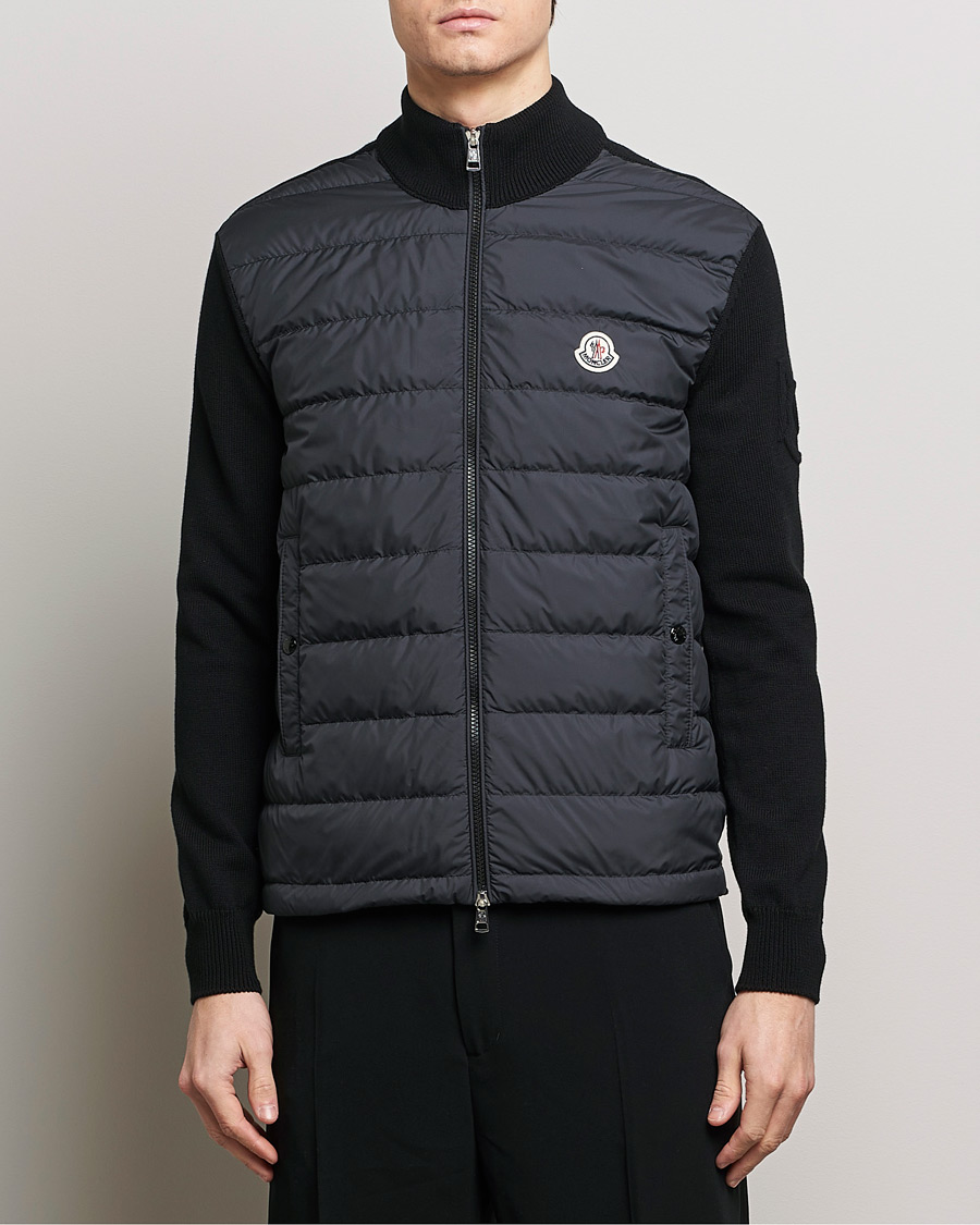 Herre |  | Moncler | Hybrid Zip Cardigan Black