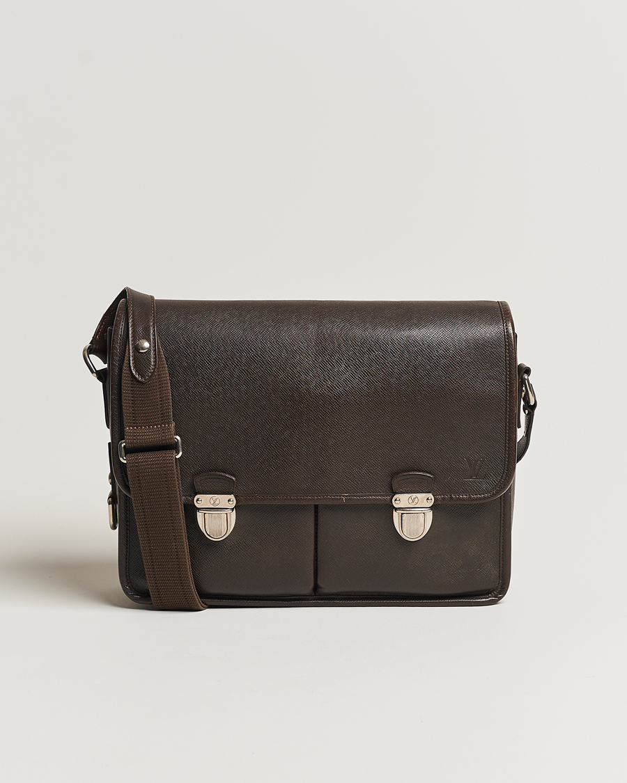 Herr | Louis Vuitton Pre-Owned Alexei Leather Messenger Bag Leather Brown | Louis Vuitton Pre-Owned | Alexei Leather Messenger Bag Leather Brown