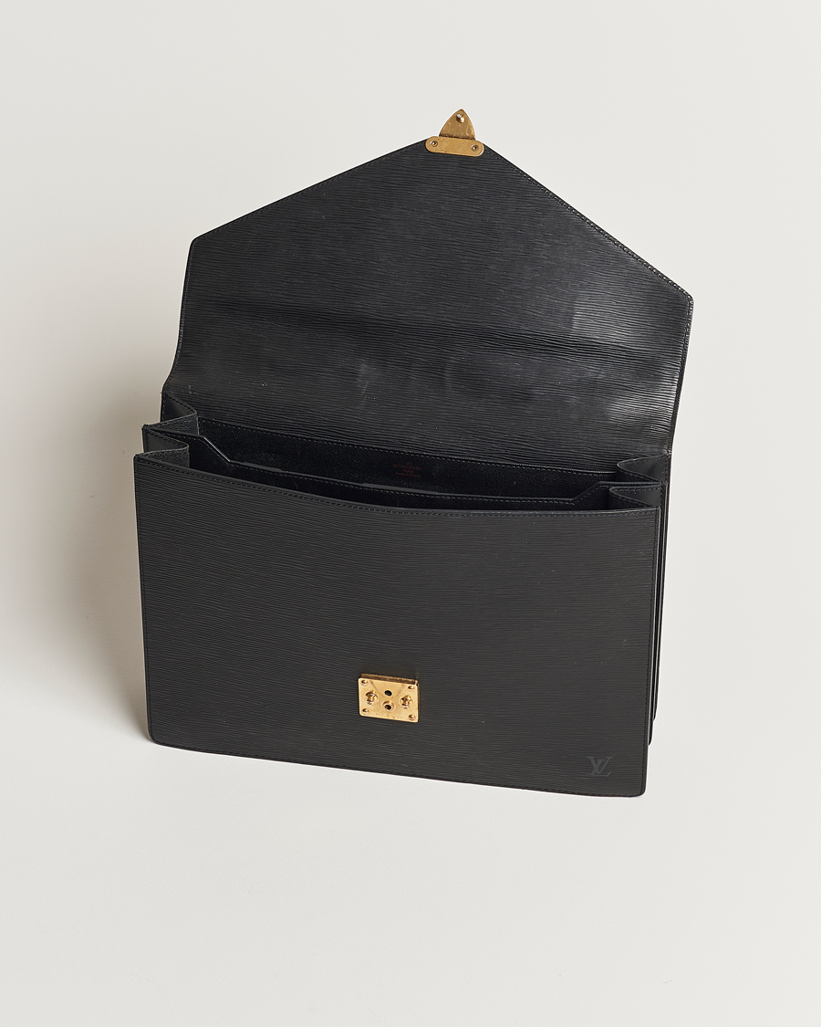 Herr | Louis Vuitton Pre-Owned Serviette Ambassadeur Epi Leather Breifcase Black | Louis Vuitton Pre-Owned | Serviette Ambassadeur Epi Leather Breifcase Black