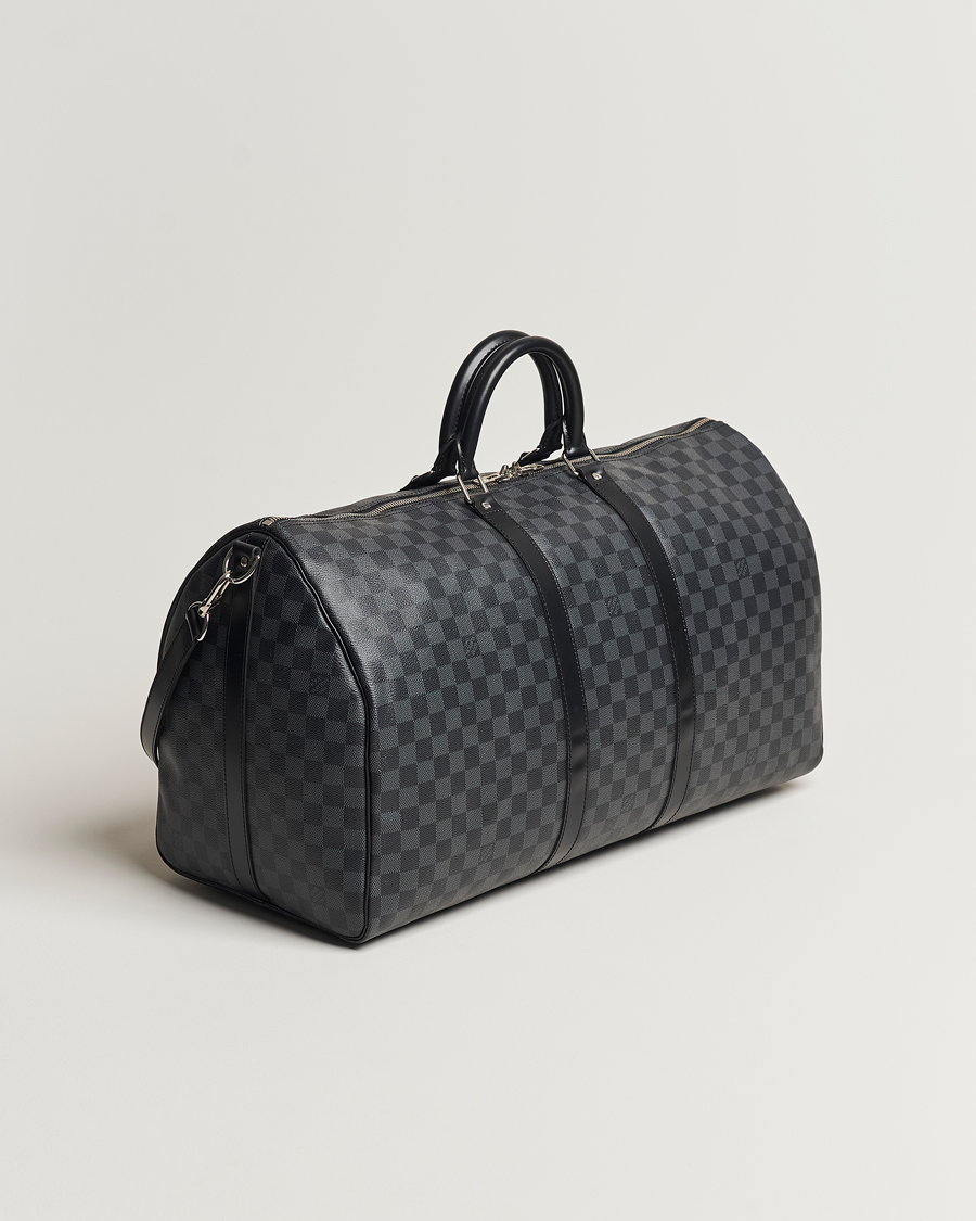 Herr | Louis Vuitton Pre-Owned Keepall Bandoulière 55 Damier Graphite | Louis Vuitton Pre-Owned | Keepall Bandoulière 55 Damier Graphite