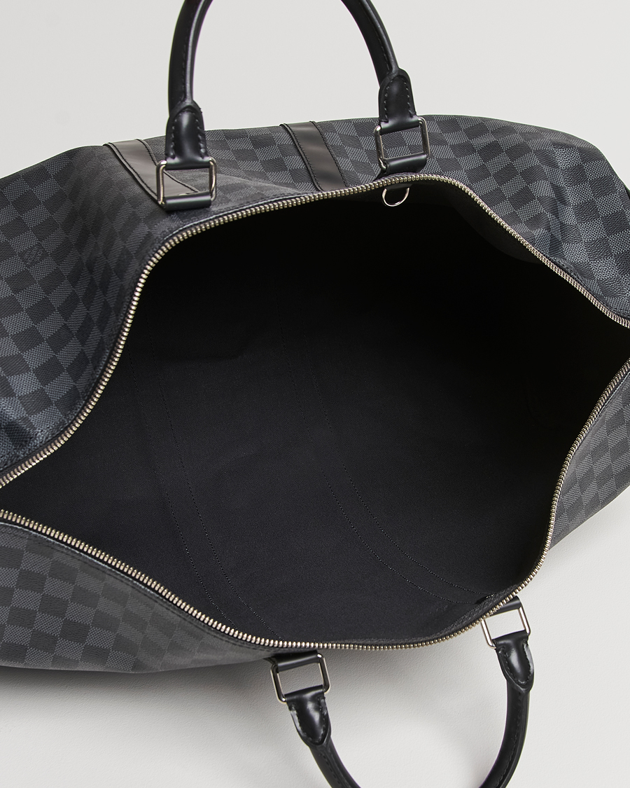 Herr | Louis Vuitton Pre-Owned Keepall Bandoulière 55 Damier Graphite | Louis Vuitton Pre-Owned | Keepall Bandoulière 55 Damier Graphite
