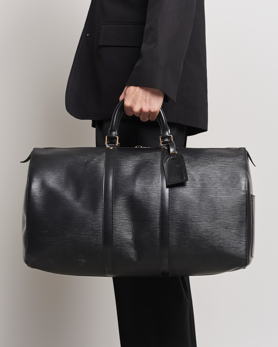 Herr | Louis Vuitton Pre-Owned Keepall 50 Epi Leather Travel Bag Black | Louis Vuitton Pre-Owned | Keepall 50 Epi Leather Travel Bag Black