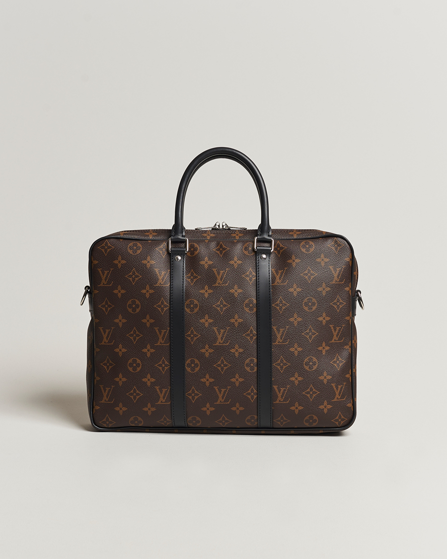 Herr | Louis Vuitton Pre-Owned Porte-Documents Voyage Briefcase Monogram Macassar | Louis Vuitton Pre-Owned | Porte-Documents Voyage Briefcase Monogram Macassar