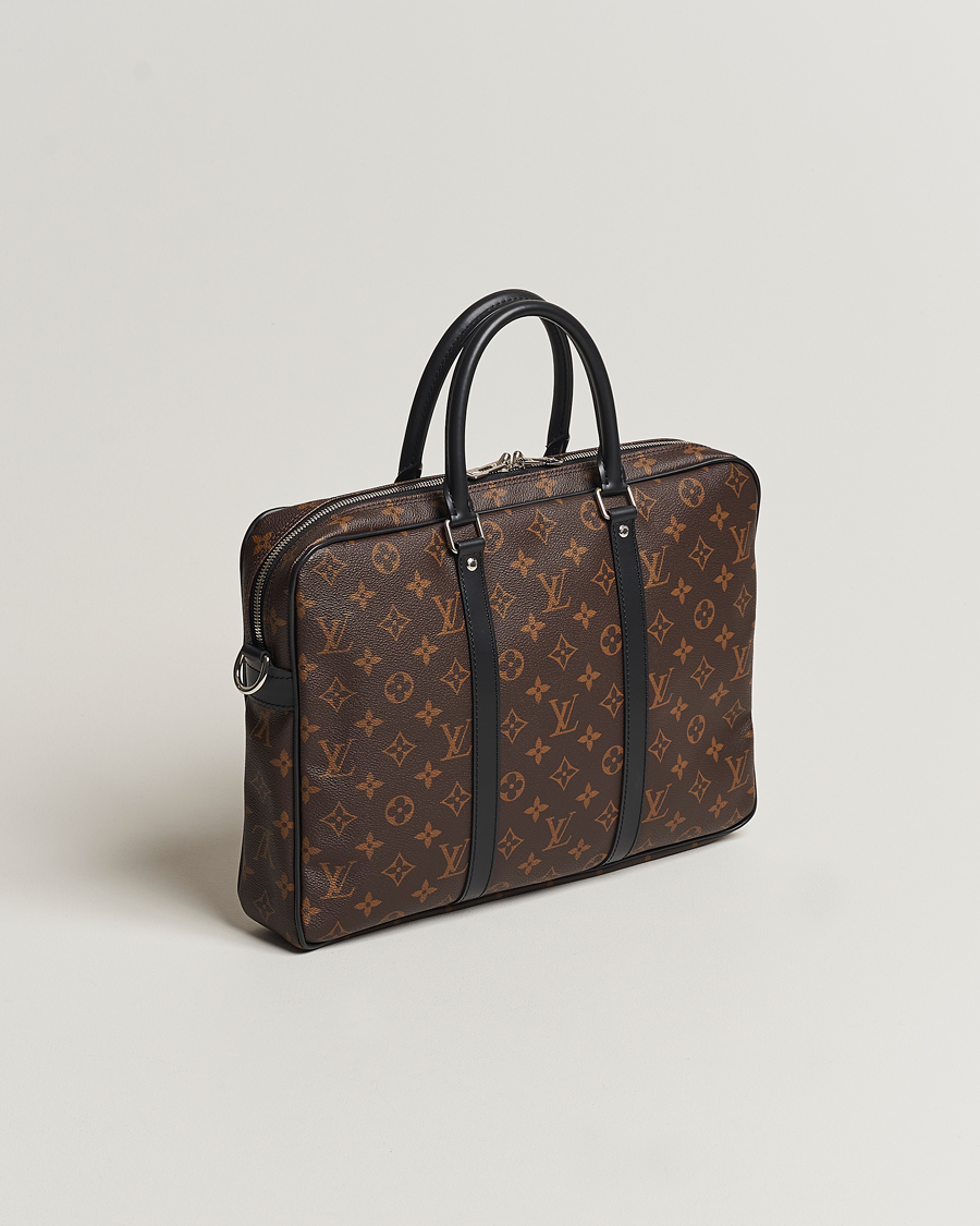 Herr | Louis Vuitton Pre-Owned Porte-Documents Voyage Briefcase Monogram Macassar | Louis Vuitton Pre-Owned | Porte-Documents Voyage Briefcase Monogram Macassar