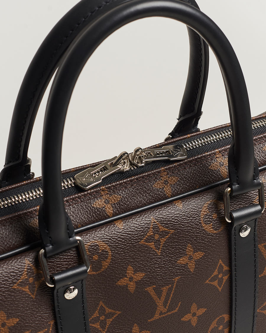 Herr | Louis Vuitton Pre-Owned Porte-Documents Voyage Briefcase Monogram Macassar | Louis Vuitton Pre-Owned | Porte-Documents Voyage Briefcase Monogram Macassar