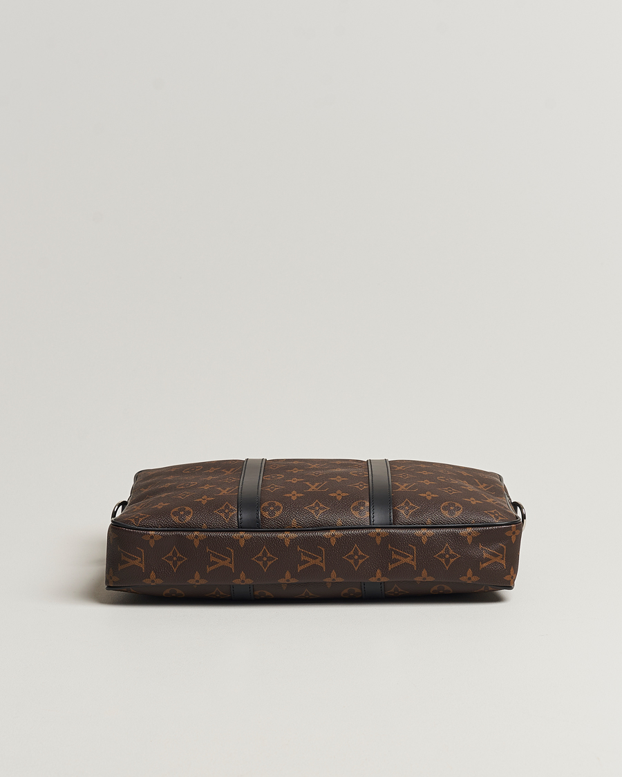 Herr | Louis Vuitton Pre-Owned Porte-Documents Voyage Briefcase Monogram Macassar | Louis Vuitton Pre-Owned | Porte-Documents Voyage Briefcase Monogram Macassar