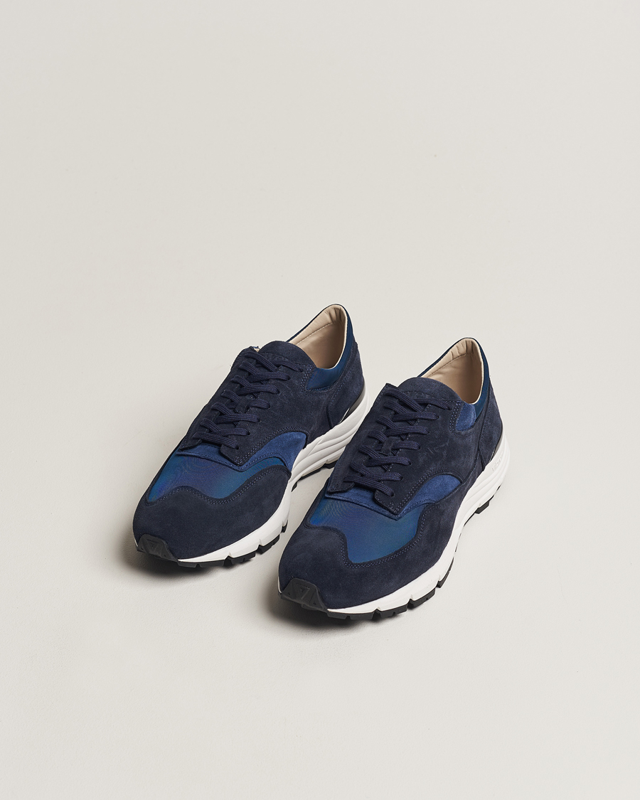 Herr | Skor | Sweyd | Way Suede Running Sneaker Navy