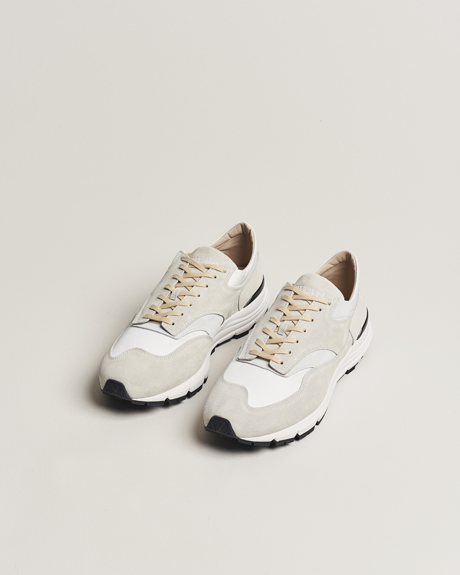 Herr | Mockaskor | Sweyd | Way Suede Running Sneaker White/Grey