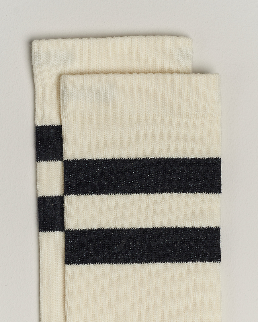 Herr | Underkläder | Sweyd | Two Stripe Cotton Socks White/Black
