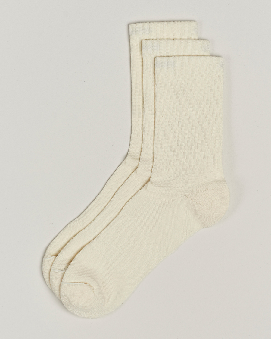 Herr | Underkläder | Sweyd | 3-Pack Crew Cotton Socks White