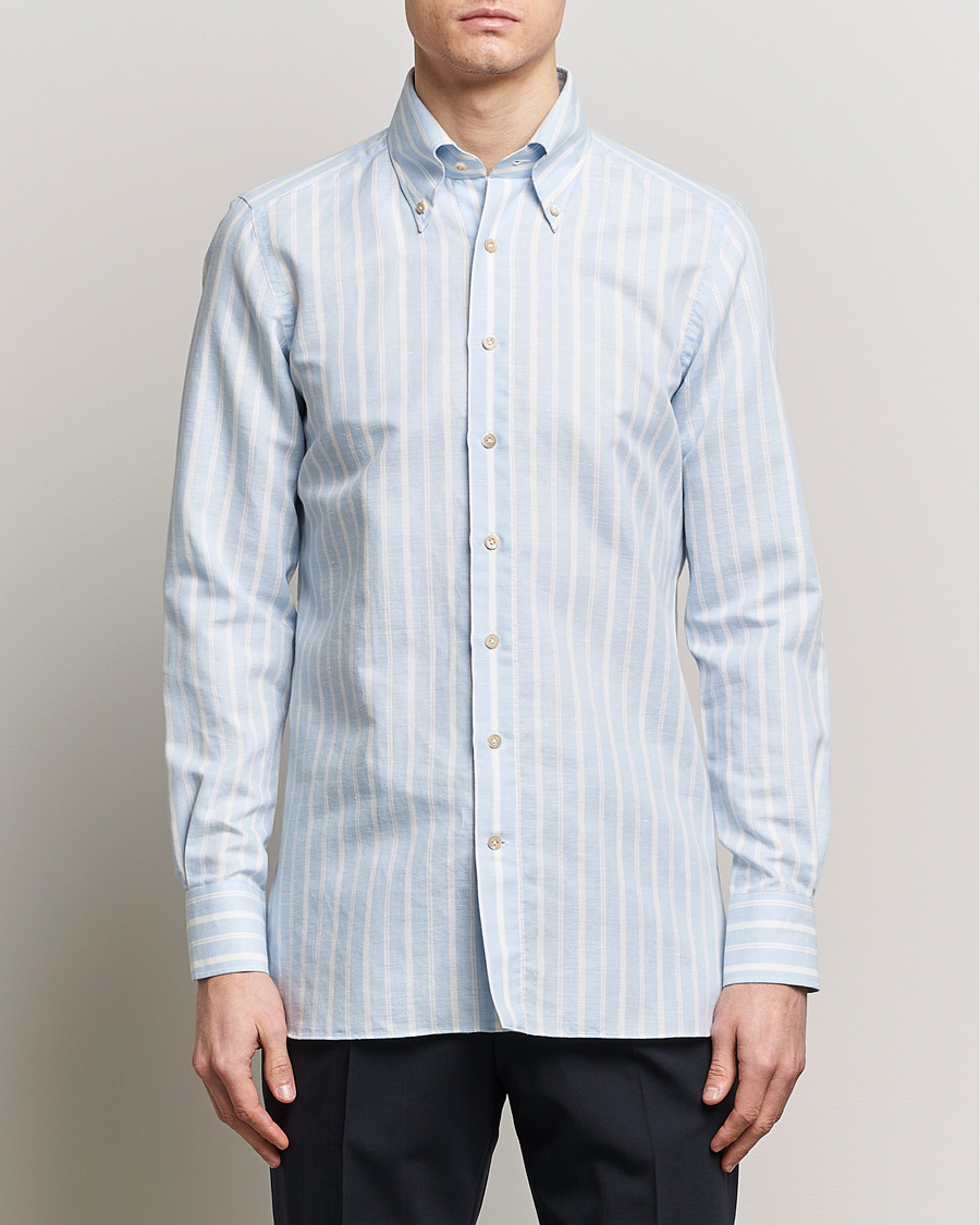 Herr | Avdelningar | 100Hands | Cotton Striped Shirt Light Blue