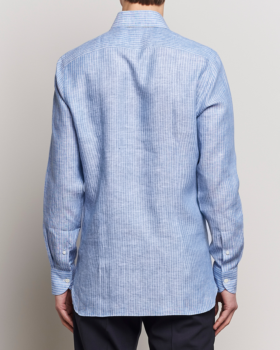 Herr | Skjortor | 100Hands | Striped Linen Shirt Navy