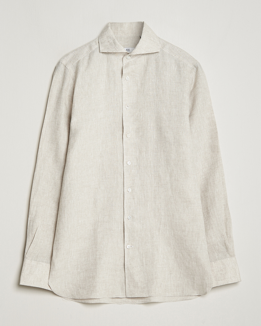 Herr | Skjortor | 100Hands | Linen Shirt Oatmeal
