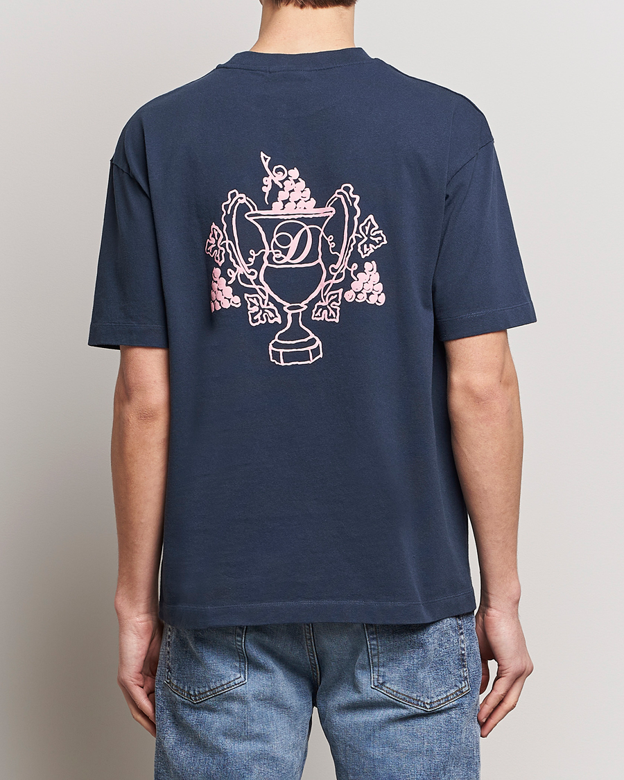 Herr | T-Shirts | Drôle de Monsieur | Blason Embroidered T-Shirt Midnight Blue