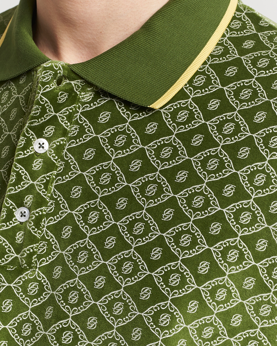 Herr | Pikéer | Drôle de Monsieur | Short Sleeve Monogram Polo Green