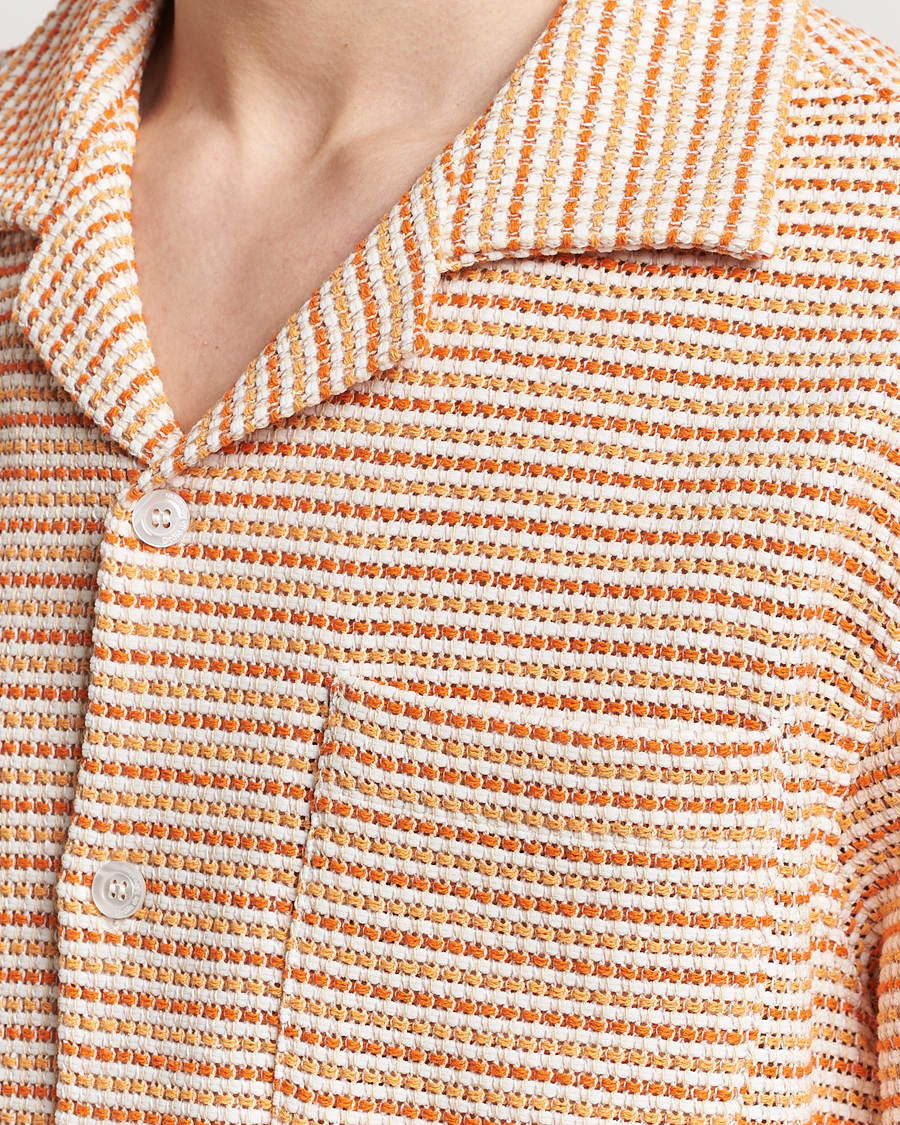 Herr | Skjortor | Drôle de Monsieur | Micro Check Camp Shirt Orange