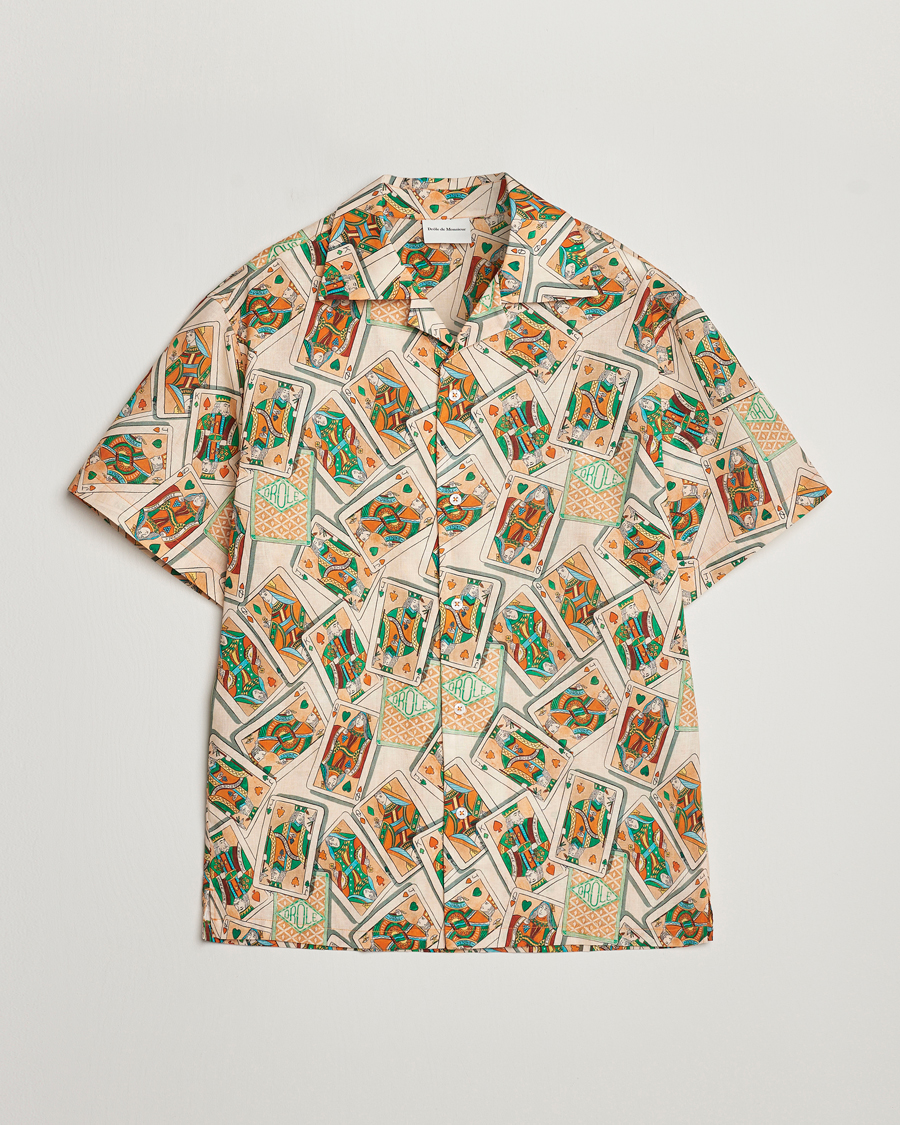 Herr | Skjortor | Drôle de Monsieur | Jeu De Cartes Camp Shirt Peach