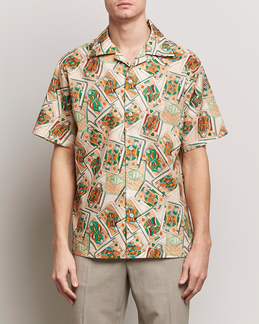 Herr | Skjortor | Drôle de Monsieur | Jeu De Cartes Camp Shirt Peach