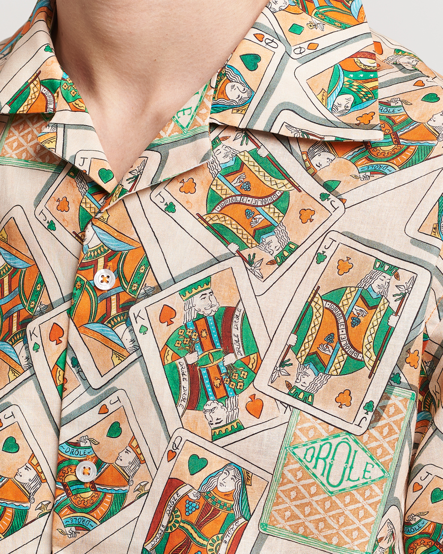 Herr | Skjortor | Drôle de Monsieur | Jeu De Cartes Camp Shirt Peach
