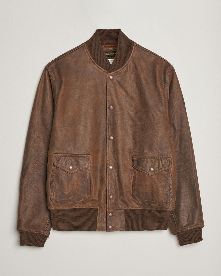 Herr | Jackor | RRL | Wright Leather Jacket Brown