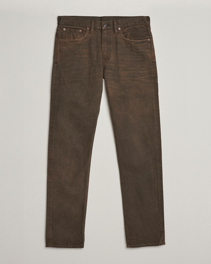 Herr | Jeans | RRL | Slim Fit 5-Pocket Denim Distressed Brown Wash