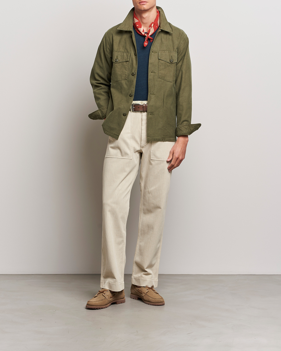 Herr | Byxor | RRL | Wilton Herringbone Surplus Pants Off White