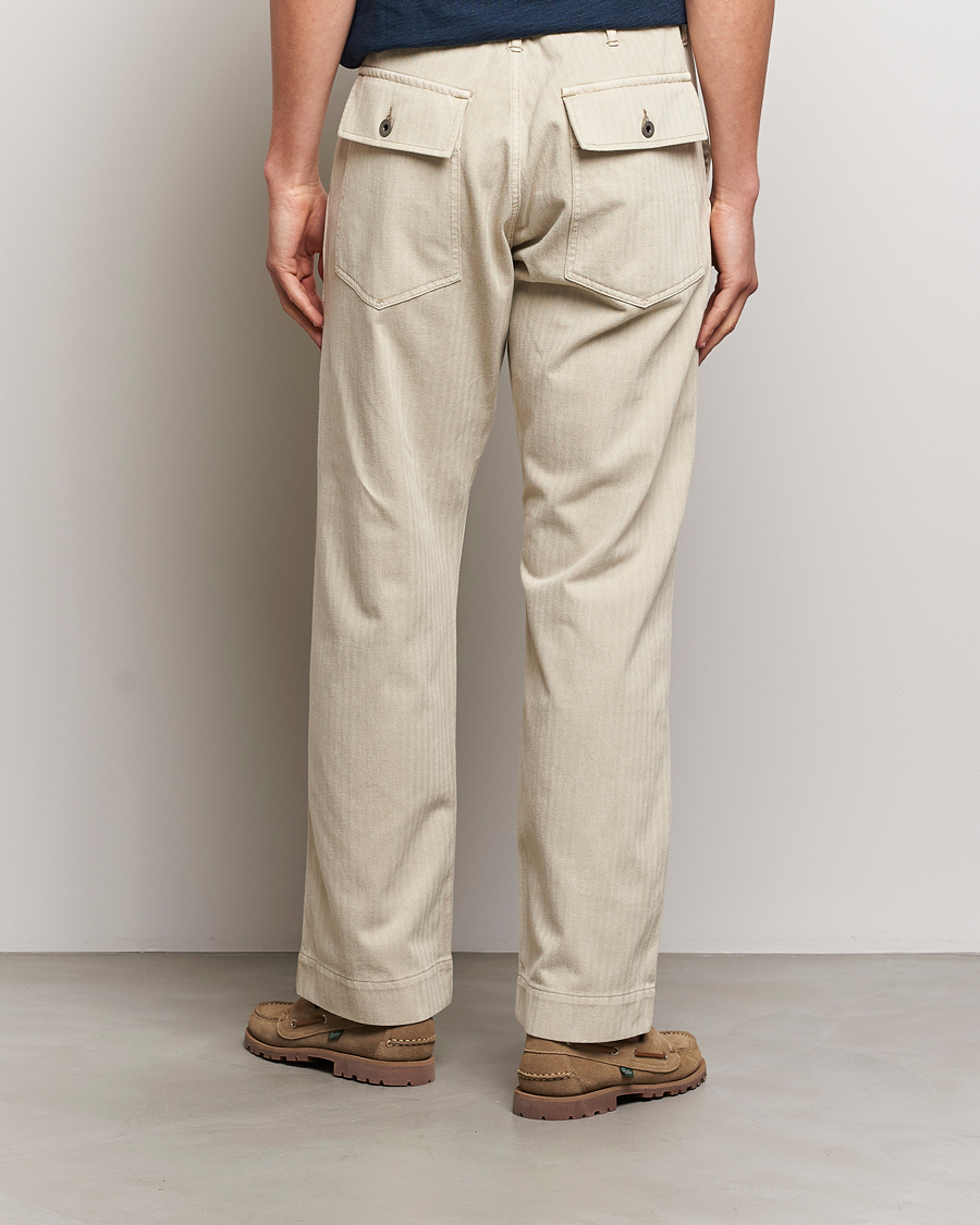 Herr | Byxor | RRL | Wilton Herringbone Surplus Pants Off White