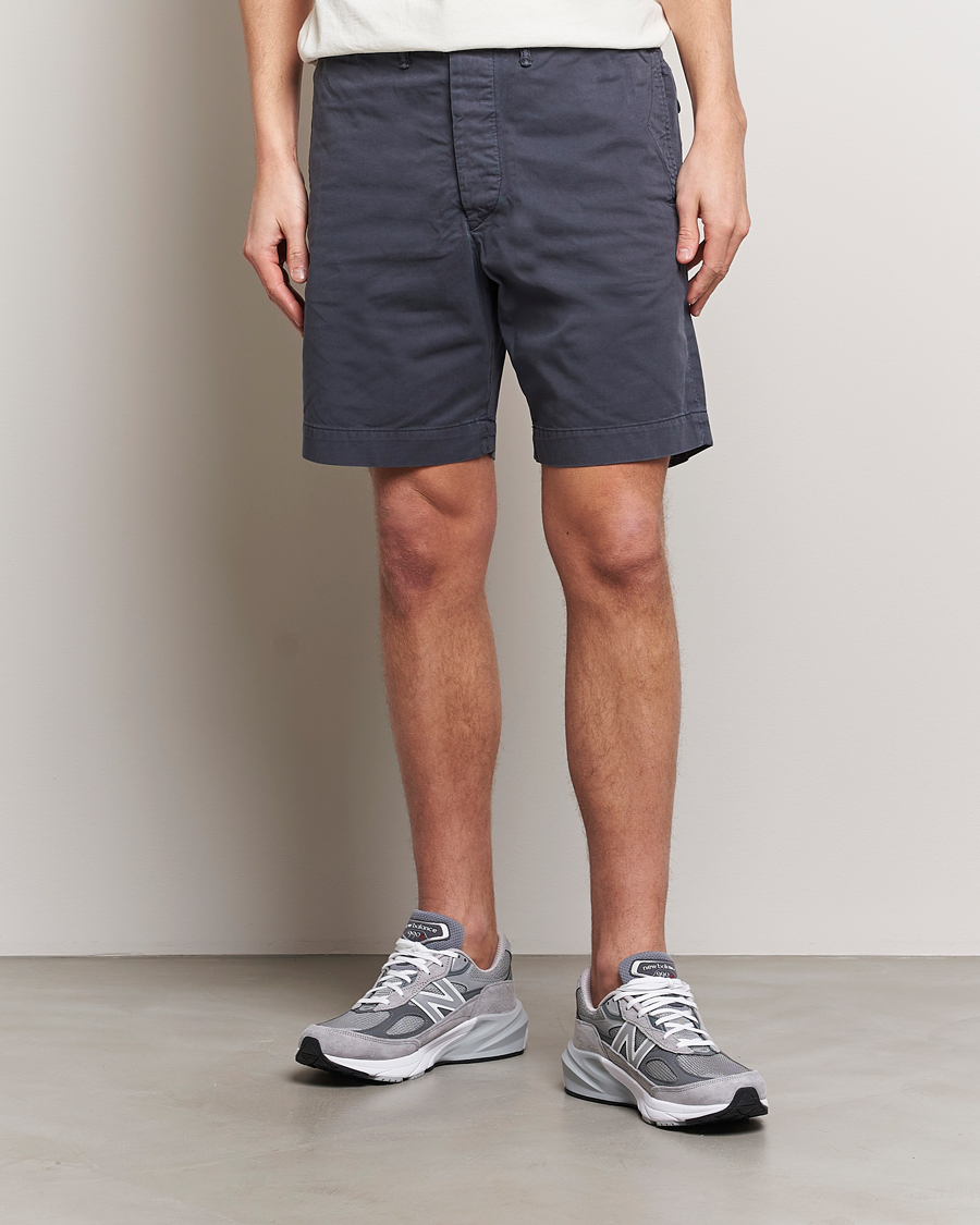 Herr | American Heritage | RRL | Officers Flat Shorts Navy