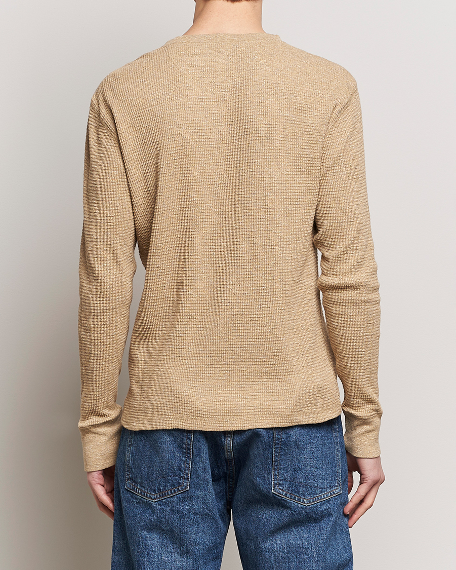 Herr | Tröjor | RRL | Long Sleeve Henley Tan Heather