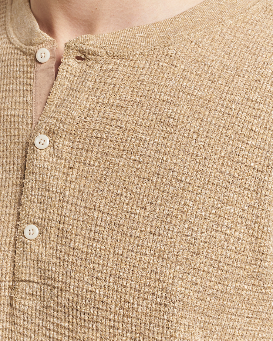 Herr | Tröjor | RRL | Long Sleeve Henley Tan Heather