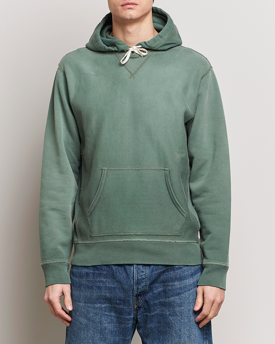 Herr | Huvtröjor | RRL | Hooded Sweatshirt Collegiate Green