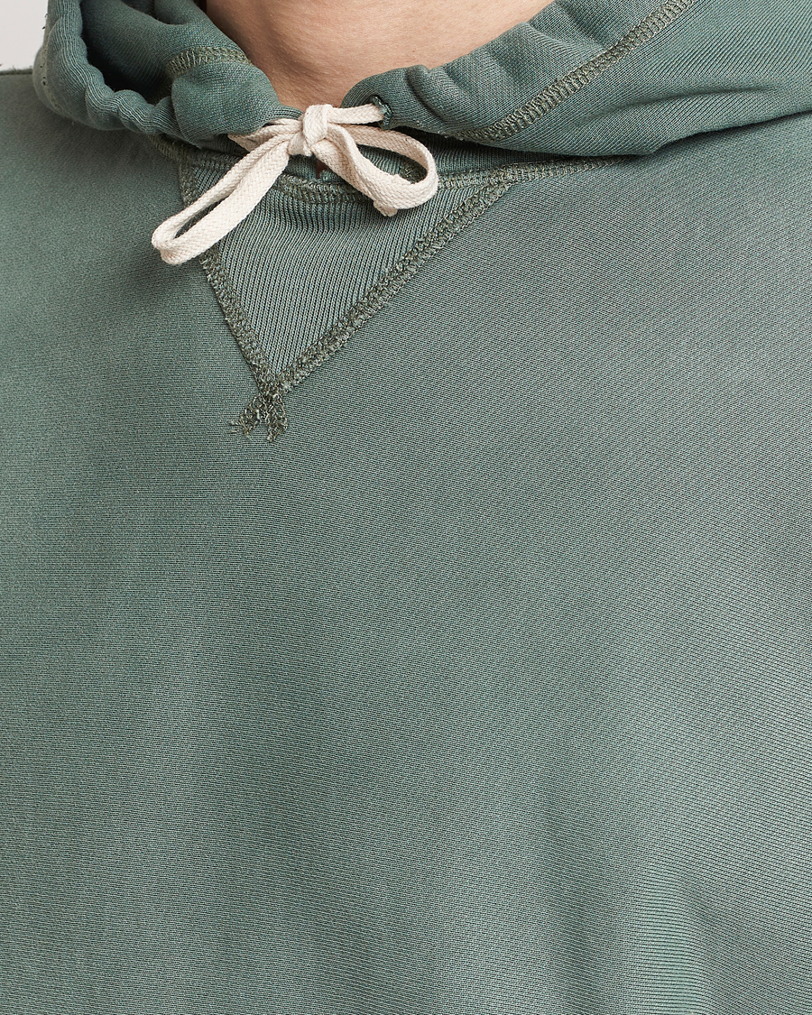 Herr | Tröjor | RRL | Hooded Sweatshirt Collegiate Green