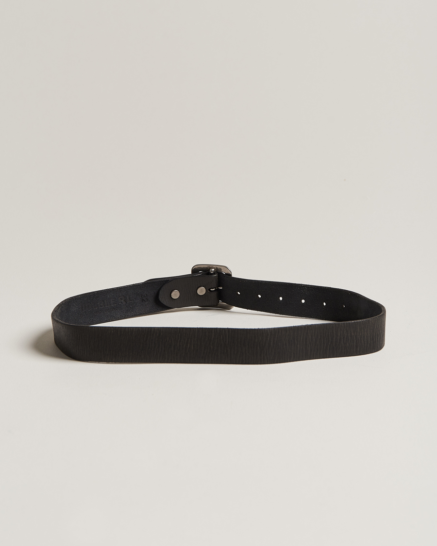 Herr | RRL | RRL | Tumbled Leather Belt Vintage Black