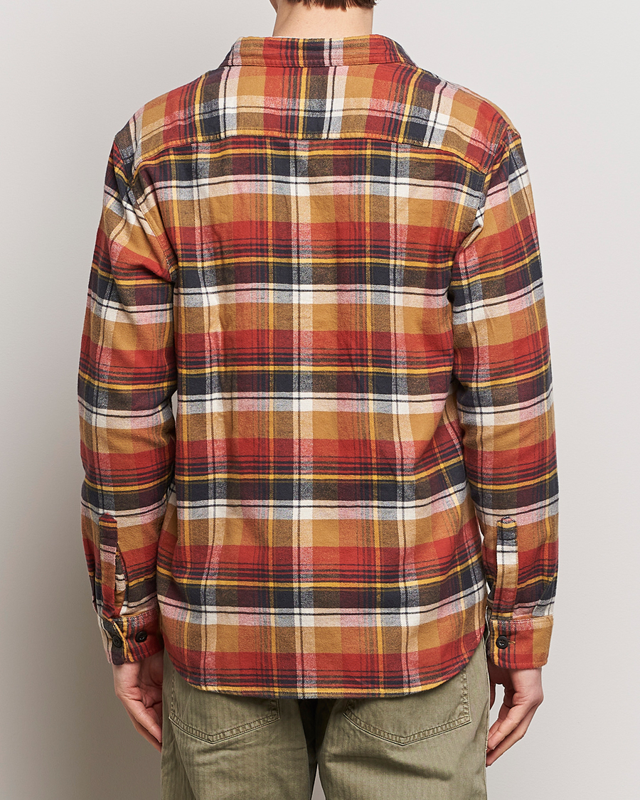 Herr | Skjortor | Pendleton | Burnside Flannel Shirt Tan/Red Plaid