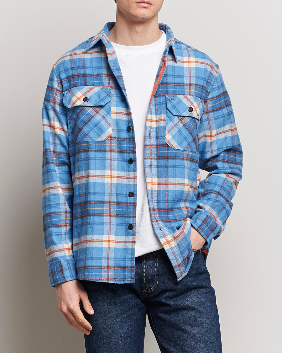 Herr | Flanellskjortor | Pendleton | Burnside Flannel Shirt Blue/Red Plaid