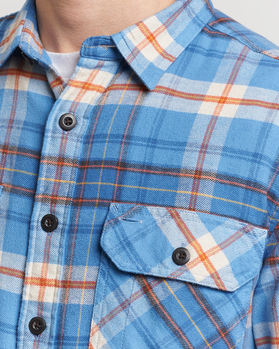 Herr | Skjortor | Pendleton | Burnside Flannel Shirt Blue/Red Plaid