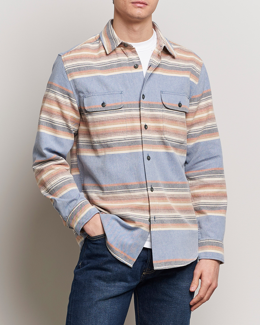 Herr | Flanellskjortor | Pendleton | Beach Shack Shirt Indigo Stripe