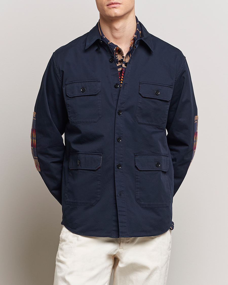 Herr | Overshirts | Pendleton | Patchwork Explorer Shirt Navy