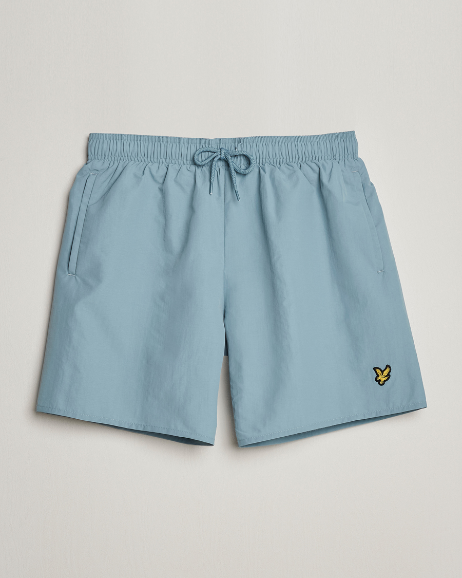 Herr | Badbyxor | Lyle & Scott | Plain Swimshorts Slate Blue