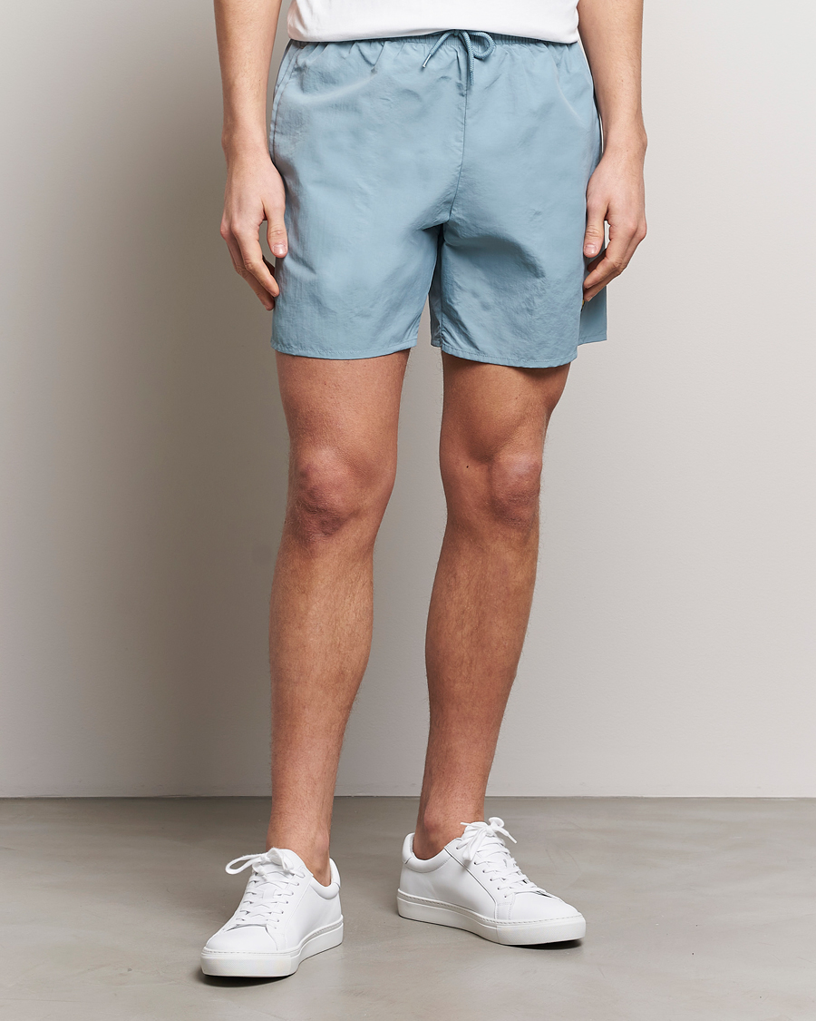 Herr | Badbyxor | Lyle & Scott | Plain Swimshorts Slate Blue