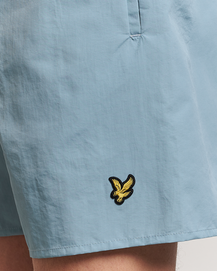 Herr | Badbyxor | Lyle & Scott | Plain Swimshorts Slate Blue