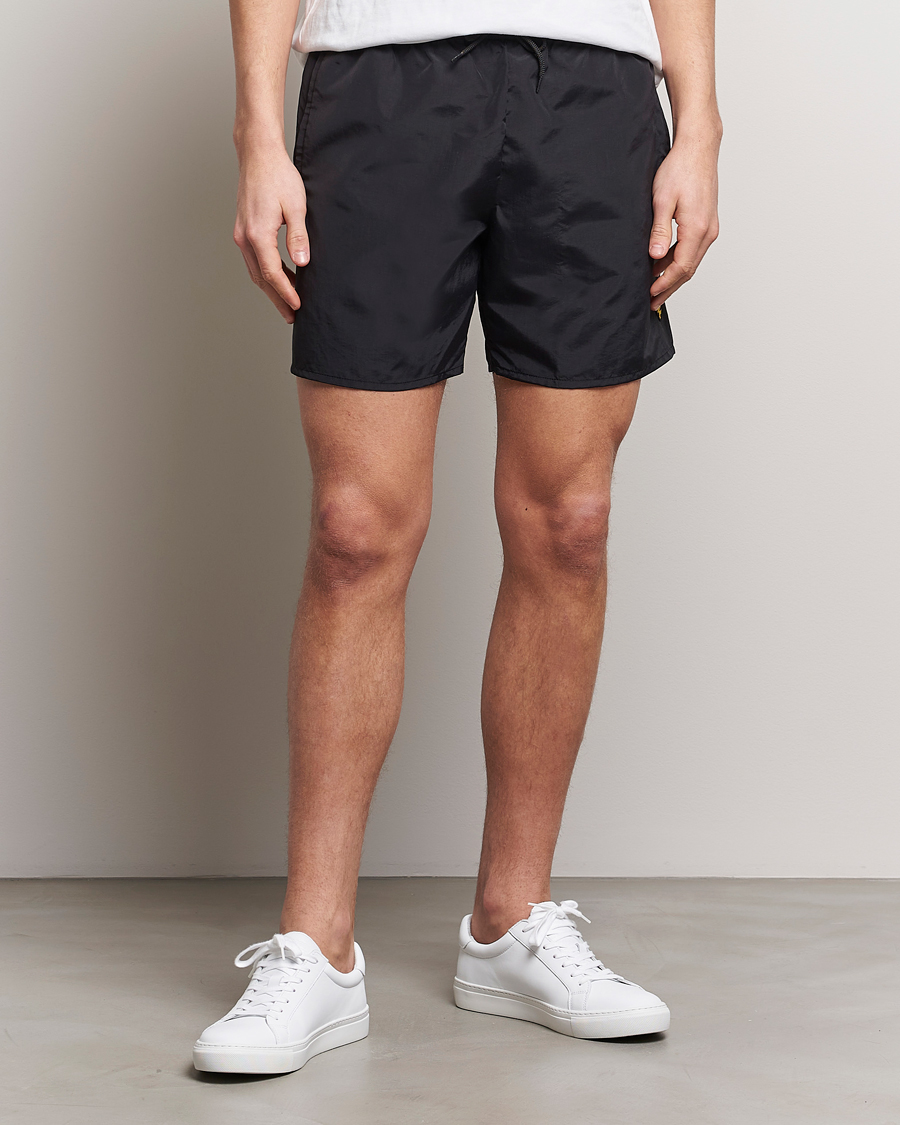 Herr | Badbyxor | Lyle & Scott | Plain Swimshorts Jet Black