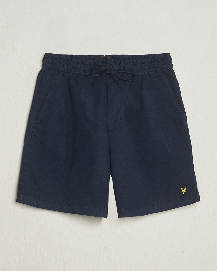 Herr | Shorts | Lyle & Scott | Linen Drawstring Shorts Dark Navy