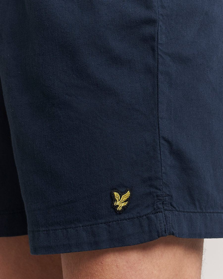 Herr | Shorts | Lyle & Scott | Linen Drawstring Shorts Dark Navy