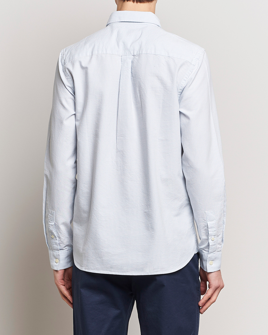 Herr | Skjortor | Lyle & Scott | Lightweight Oxford Striped Shirt Blue/White