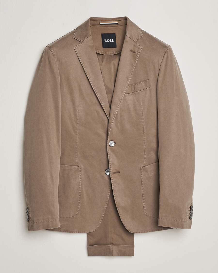 Herr | Kostymer | BOSS BLACK | Hanry Cotton Suit Open Brown