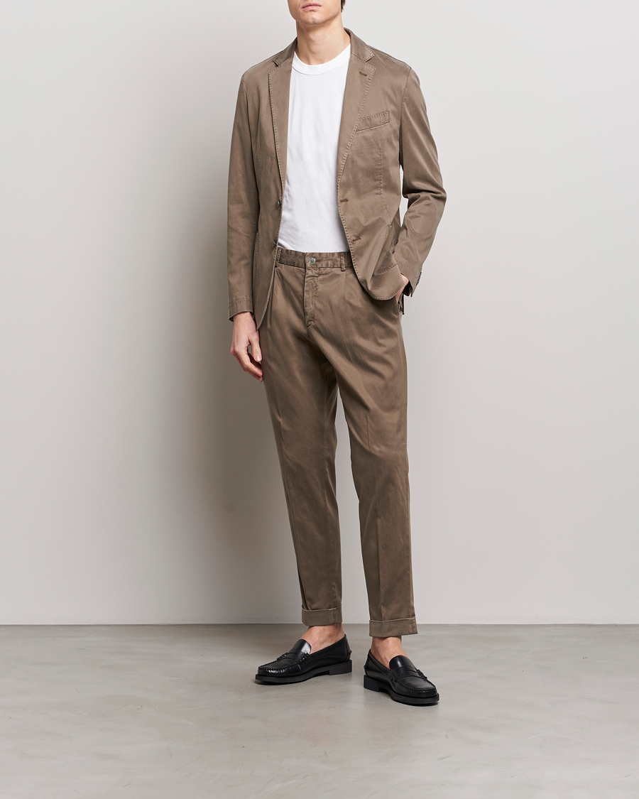 Herr | Tvådelade kostymer | BOSS BLACK | Hanry Cotton Suit Open Brown