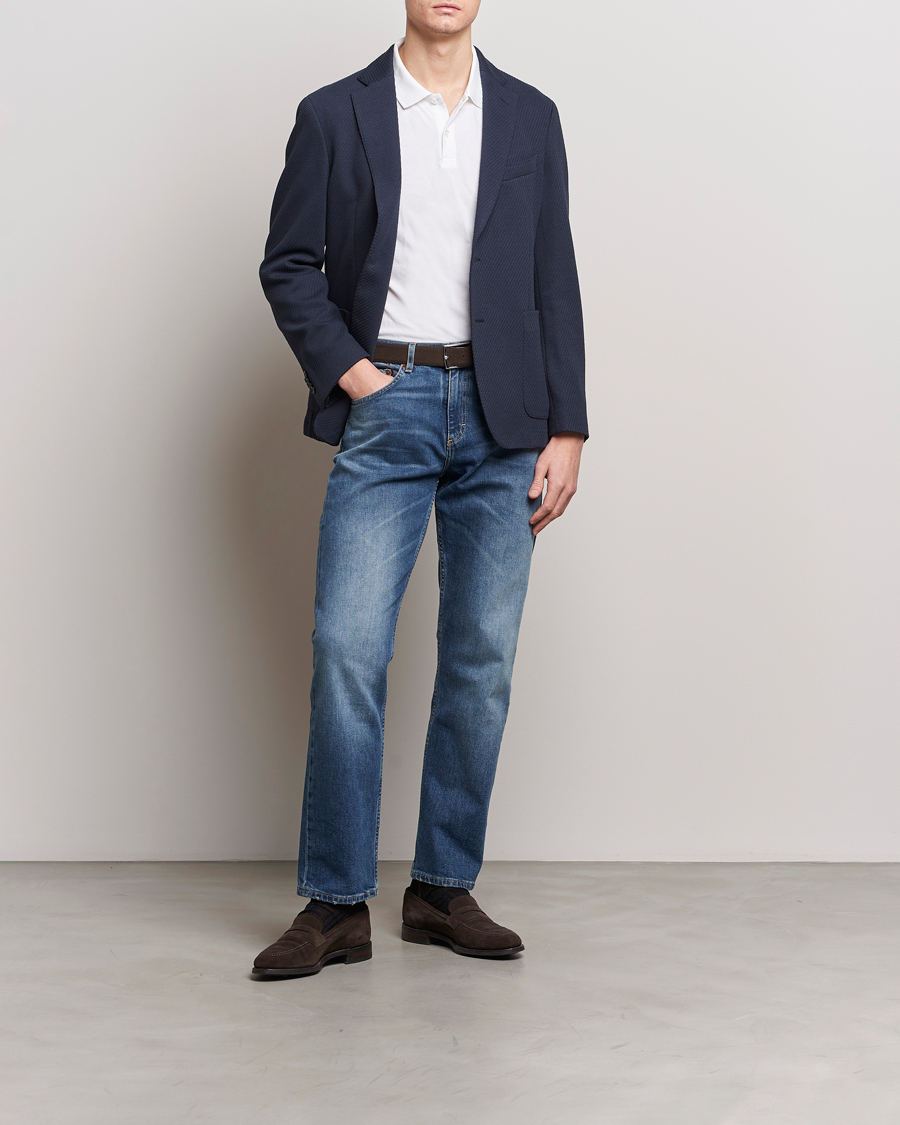 Herr | Kavajer | BOSS BLACK | Hanry Structured Jersey Blazer Dark Blue