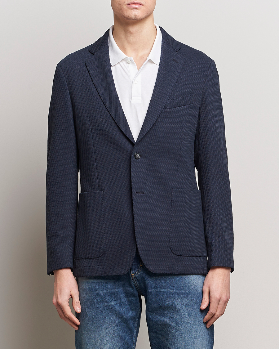 Herr | BOSS BLACK | BOSS BLACK | Hanry Structured Jersey Blazer Dark Blue